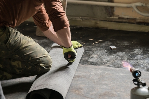 Waterproofing,and,resin,on,the,floor,,installation,of,waterproofing,on